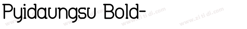 Pyidaungsu Bold字体转换